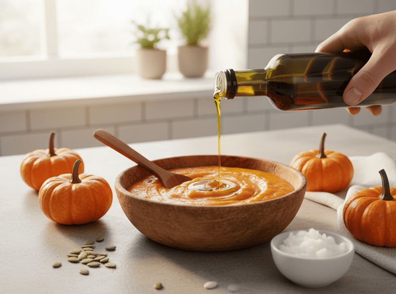 Nếu bạn sở hữu làn da khô ráp, bong tróc hoặc bắt đầu xuất hiện các dấu hiệu lão hóa, công thức mặt nạ bí đỏ kết hợp với dầu ô liu hoặc dầu dừa sẽ là một gợi ý đáng thử