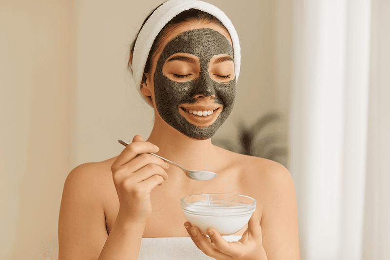 Để mặt nạ mè đen và sữa chua không đường, phát huy công dụng, bạn hãy thư giãn trong khoảng 15 đến 20 phút