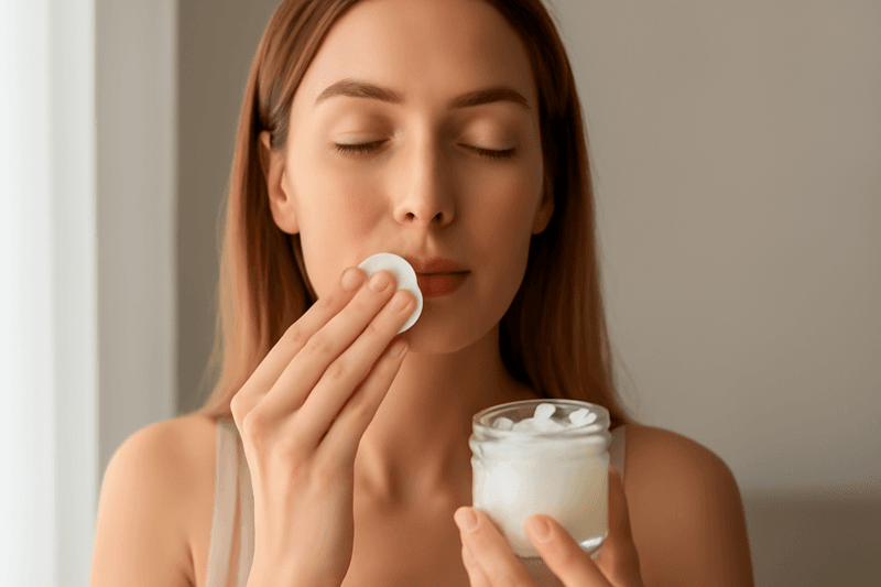 Tẩy trang bằng dầu dừa là phương pháp tẩy trang môi tự nhiên, an toàn