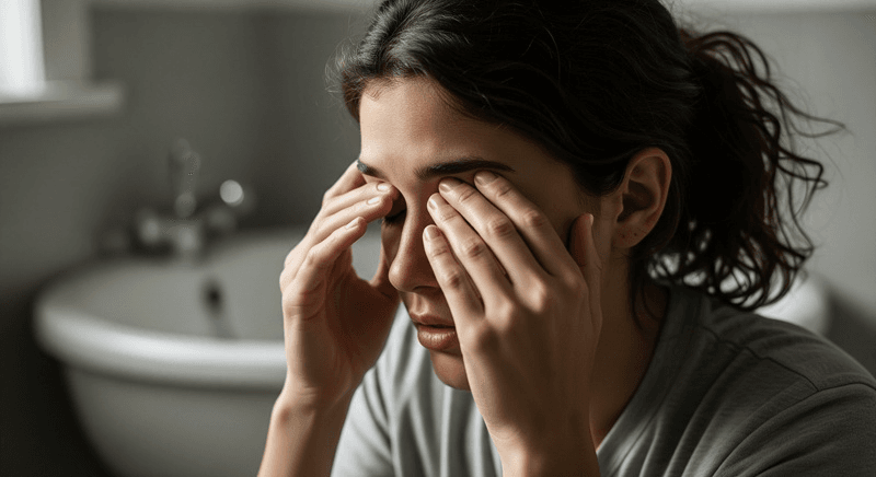 Tuyệt đối không nên dụi mắt vì lực ma sát có thể gây tổn thương giác mạc