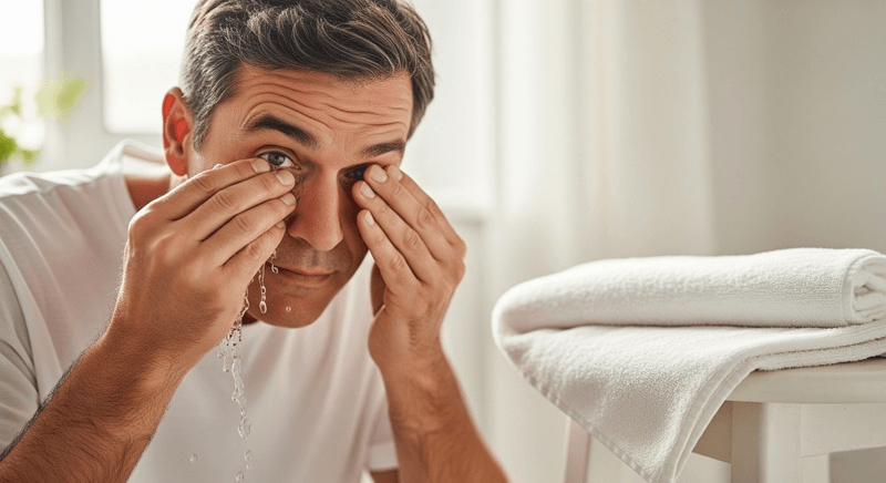 Trong suốt quá trình rửa, hãy chủ động chớp mắt nhiều lần