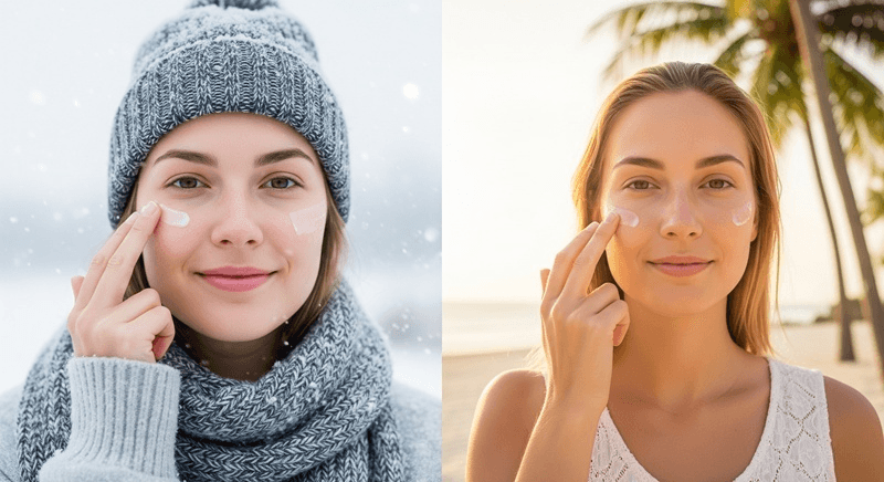 Bạn nên giảm lượng serum lại một chút vào mùa hè, và tăng nhẹ lượng serum vào mùa đông