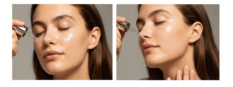 Không chỉ loại da hay kết cấu sản phẩm, vùng da bạn muốn thoa serum cũng quyết định liều lượng cần dùng