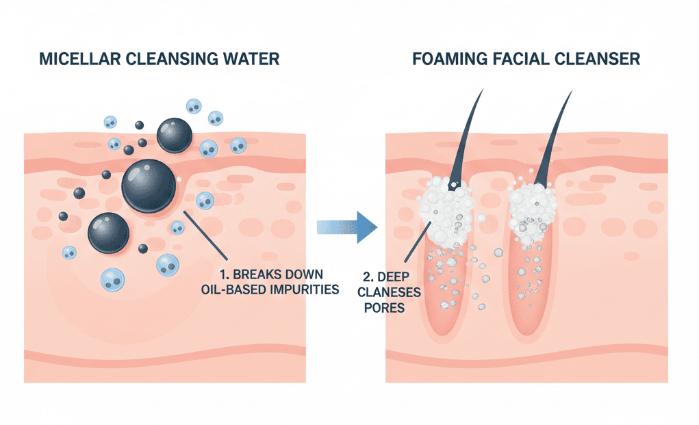dùng nước tẩy trang thay sữa rửa mặt được không hình 1.png