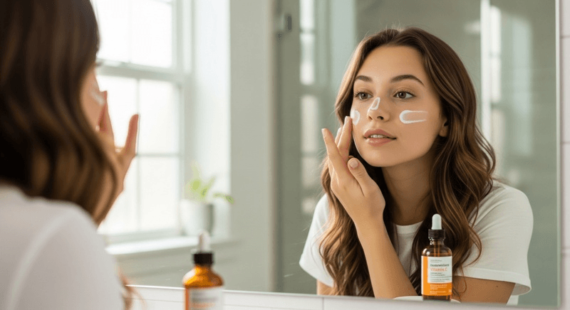 Vitamin C là một chất chống oxy hóa mạnh mẽ, khi kết hợp với kem chống nắng sẽ tăng cường khả năng bảo vệ da
