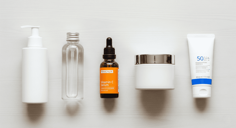 Bạn lấy một lượng kem chống nắng đủ dùng (thường khoảng 2 đốt ngón tay cho mặt và cổ) rồi thoa đều khắp mặt, tai cùng cổ