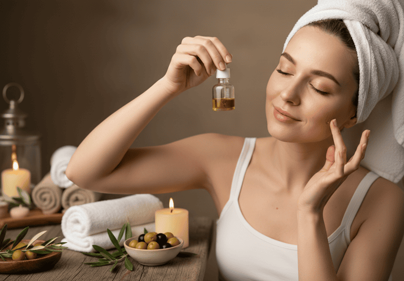 Bạn dùng các đầu ngón tay massage nhẹ theo hướng từ dưới lên trên, từ trong ra ngoài trong khoảng 30 giây