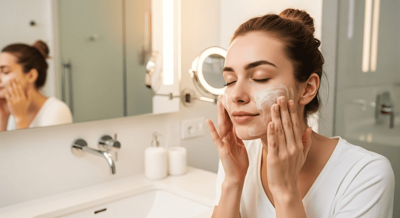 Gel rửa mặt là một sản phẩm làm sạch da mặt gốc nước, có kết cấu đặc trưng dạng gel trong suốt hoặc bán trong suốt