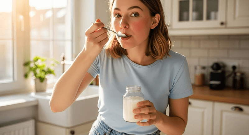 Uống dầu dừa trực tiếp cho phép cơ thể hấp thụ MCTs một cách nhanh chóng