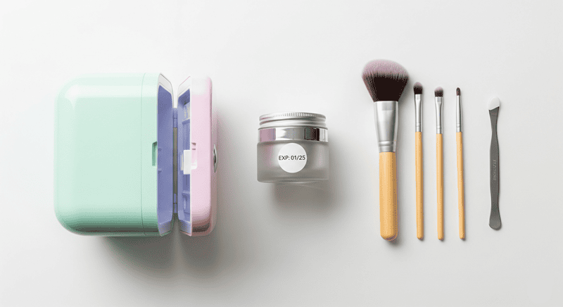 Cọ, bông mút hay các dụng cụ trang điểm khác dễ tích tụ vi khuẩn, vì vậy cần được làm sạch định kỳ để hạn chế lây nhiễm vào sản phẩm