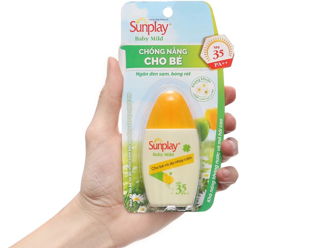 Sunplay Baby Mild SPF 35/PA++ sở hữu kết cấu mỏng nhẹ