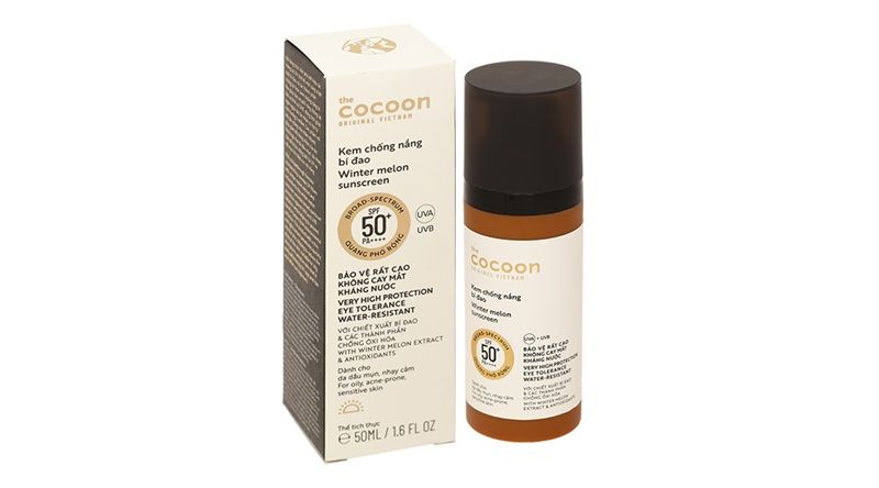 Nếu đang muốn thử một sản phẩm chống nắng nội địa Việt có độ lành tính cao, Cocoon Winter Melon Sunscreen SPF 50+ PA++++ là gợi ý đáng thử dành cho bạn