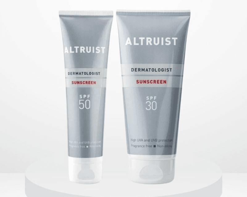 Altruist Dermatologist Sunscreen SPF50 được phát triển bởi bác sĩ da liễu, phù hợp cho những ai ưu tiên tiêu chí bảo vệ tốt