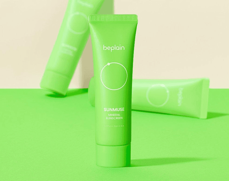 Đại diện từ Hàn Quốc, BEPLAIN Sunmuse Mineral Sunscreen SPF50+ PA++++ là lựa chọn lý tưởng cho những ai ưu tiên sự tối giản và lành tính