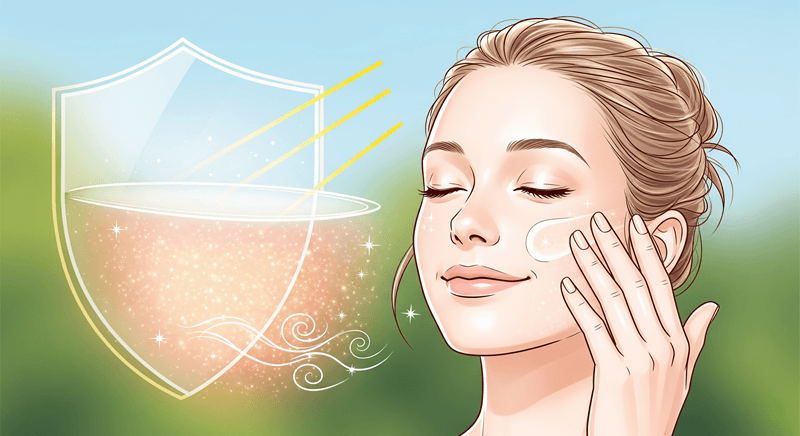 Bằng việc ngăn chặn tia cực tím, kem chống nắng collagen trực tiếp làm chậm quá trình lão hóa do ánh nắng