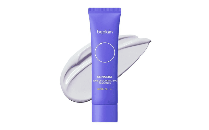 Beplain Sunmuse Tone-Up & Correcting Sunscreen là sản phẩm kem chống nắng thuần chay nổi bật của Beplain