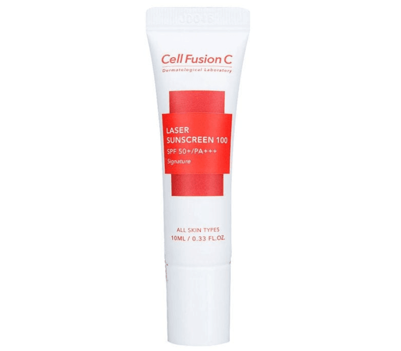 Cell Fusion C Laser Sunscreen là sản phẩm thường được khuyên dùng cho da nhạy cảm hay da sau trị liệu
