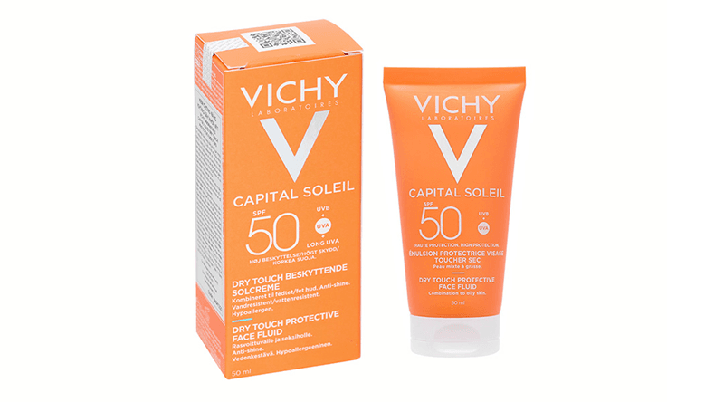 Capital Soleil Dry Touch Face Fluid SPF50 là dòng kem chống nắng dành riêng cho da dầu và da hỗn hợp thiên dầu