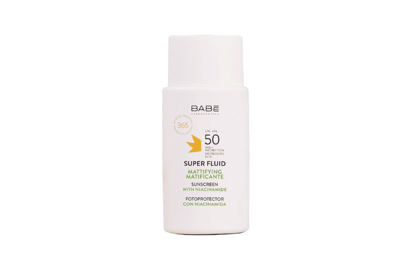  Kem chống nắng phổ rộng dành cho da dầu mụn BABÉ Super Fluid Mattifying Sunscreen
