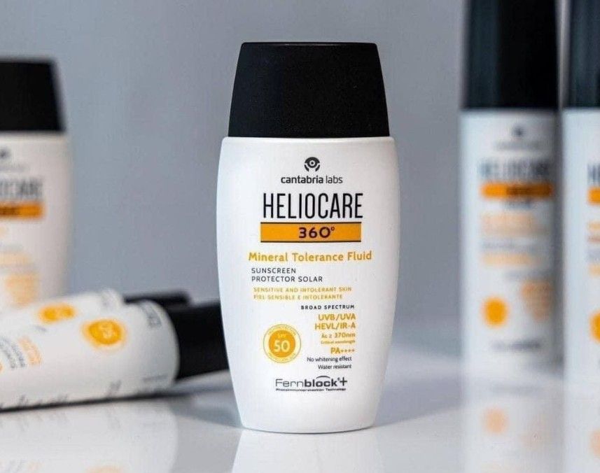 Heliocare 360˚ Mineral Tolerance Fluid SPF 50 được khuyên dùng hậu laser