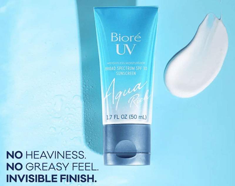 Biore UV Aqua Rich SPF30 PA+++ ghi điểm với những ai yêu thích cảm giác thoáng nhẹ trên da