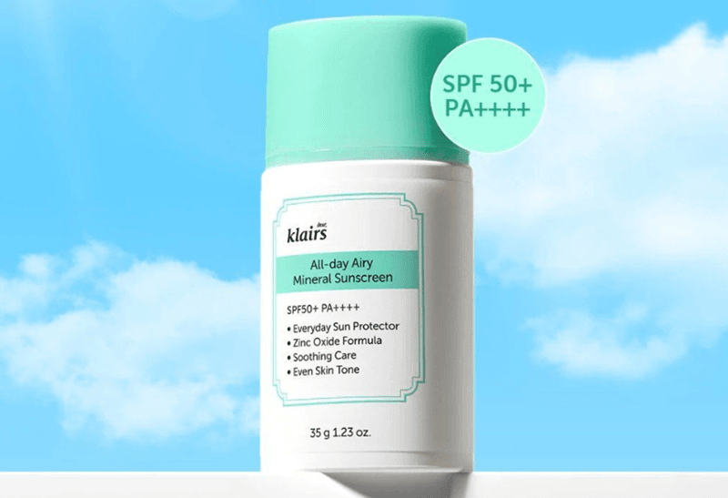 Klairs All-day Airy Sunscreen SPF 50+ PA++++ được chứa chiết xuất từ quả hắc mai biển
