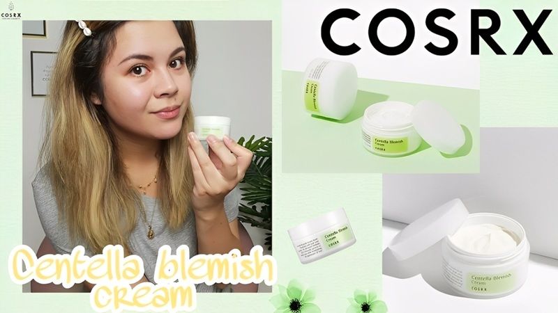 Bạn sử dụng kem dưỡng COSRX Centella Blemish Cream vào buổi sáng và tối sau các bước dưỡng da cơ bản