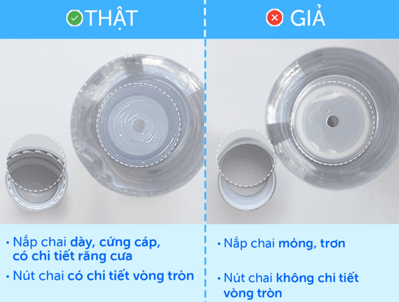 Vòi pump hoặc nắp vặn của Klairs thật được thiết kế rất tỉ mỉ, cầm chắc chắn
