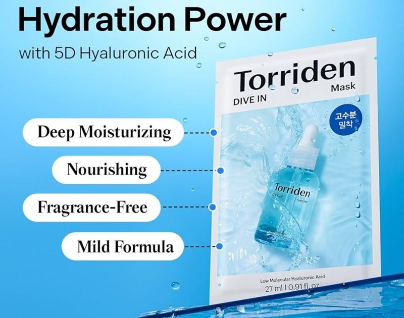 Khi nói đến các sản phẩm mặt nạ dưỡng da dành cho da nhạy cảm, Torriden DIVE-IN Low Molecular Hyaluronic Acid Mask là một lựa chọn không thể bỏ qua