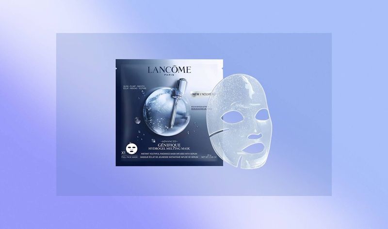 Là phiên bản mặt nạ kết tinh từ serum Génifique trứ danh, Lancôme Advanced Génifique Hydrogel Melting Mask cân bằng hệ vi sinh vật trên da