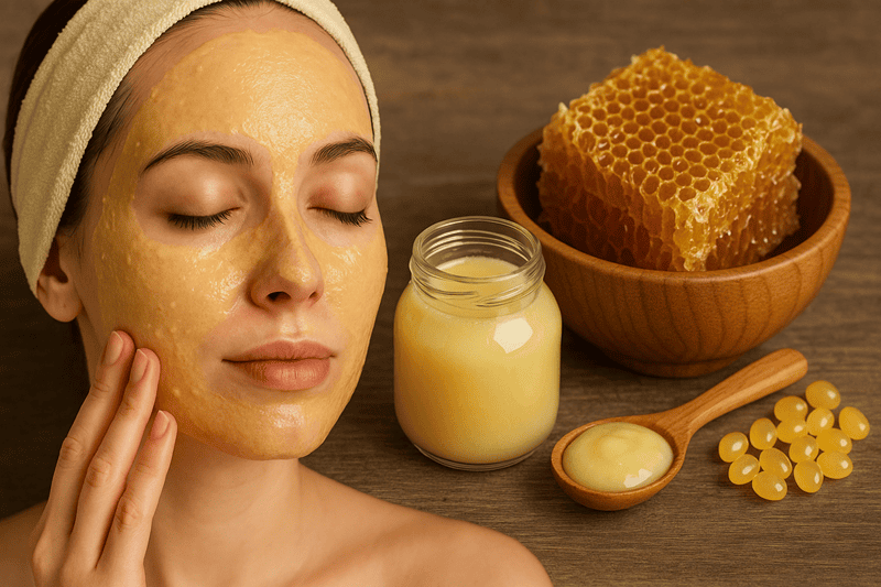 Mặt nạ sữa ong chúa kích thích sản sinh collagen, giúp da duy trì độ đàn hồi, săn chắc cũng như làm mờ nếp nhăn