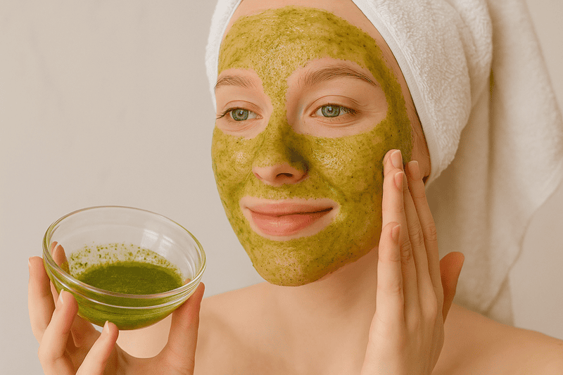Bạn không nên đắp mặt nạ trà xanh mật ong qua đêm, vì nó có thể gây tắc nghẽn lỗ chân lông