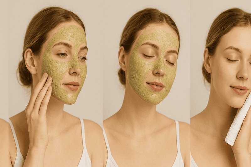 Giữ mặt nạ trên da khoảng 15 - 20 phút, cho phép các dưỡng chất thẩm thấu sâu, làm dịu cũng như cấp ẩm cho da