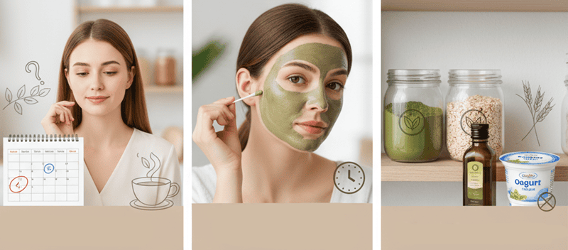 Mặt nạ trà xanh yến mạch thường an toàn để sử dụng 2 - 3 lần mỗi tuần