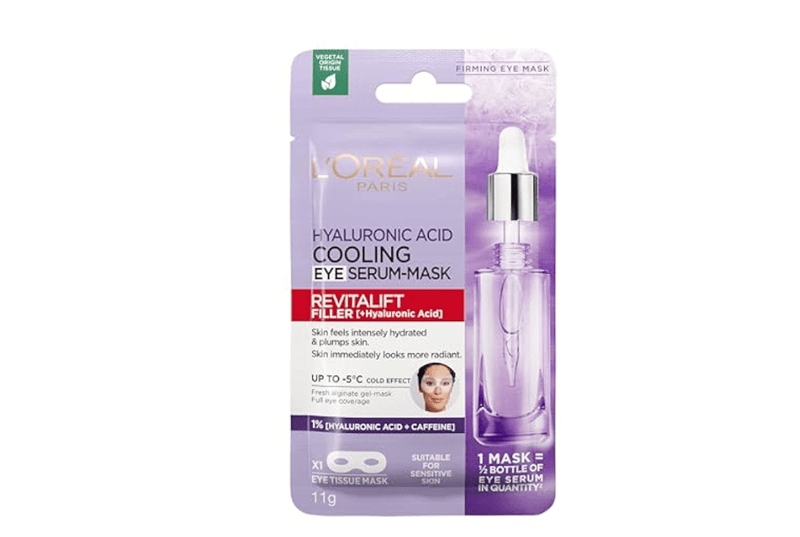 Thuộc dòng Revitalift Filler nổi tiếng, L’Oreal Paris Revitalift Filler Eye Mask tập trung vào làm đầy các rãnh nhăn, cấp ẩm chuyên sâu cho vùng da dưới mắt