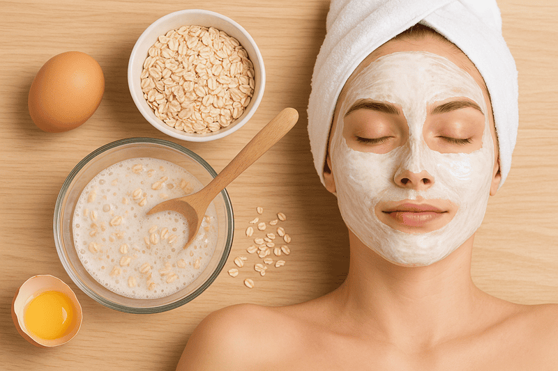 Để có được làn da sạch thoáng, loại bỏ bụi bẩn và tế bào chết tích tụ, bạn không thể bỏ qua mặt nạ lòng trắng trứng gà và yến mạch