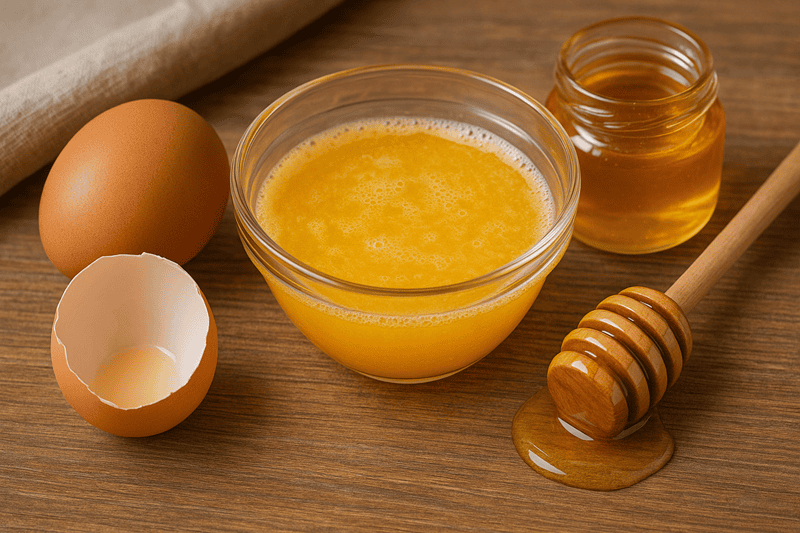 Cả trứng gà và mật ong đều sở hữu đặc tính kháng khuẩn, chống viêm mạnh mẽ