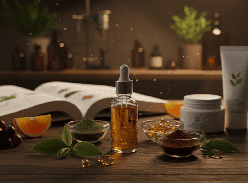 Vitamin E tăng cường khả năng chống oxy hóa tổng thể, ổn định Vitamin C, kéo dài hiệu quả của nó