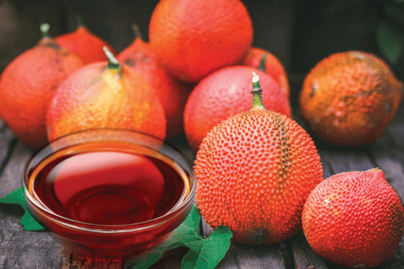 Phụ nữ thời bao cấp đã tìm cách tự chế son gấc bằng cách trộn thịt quả gấc với mỡ hoặc sáp ong