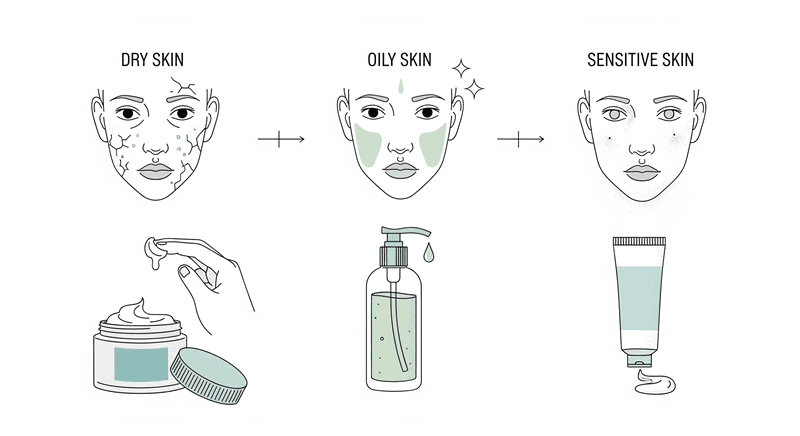 Việc xác định đúng loại da là bước đầu tiên và quan trọng nhất trong hành trình lựa chọn sản phẩm dưỡng ẩm phù hợp