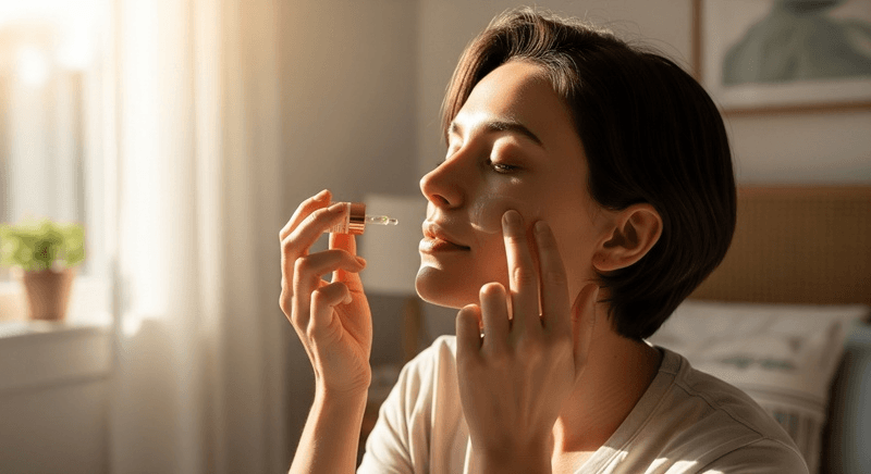 Khi thoa vào buổi sáng, Vitamin C hoạt động như một tấm khiên vững chắc, giúp trung hòa các gốc tự do