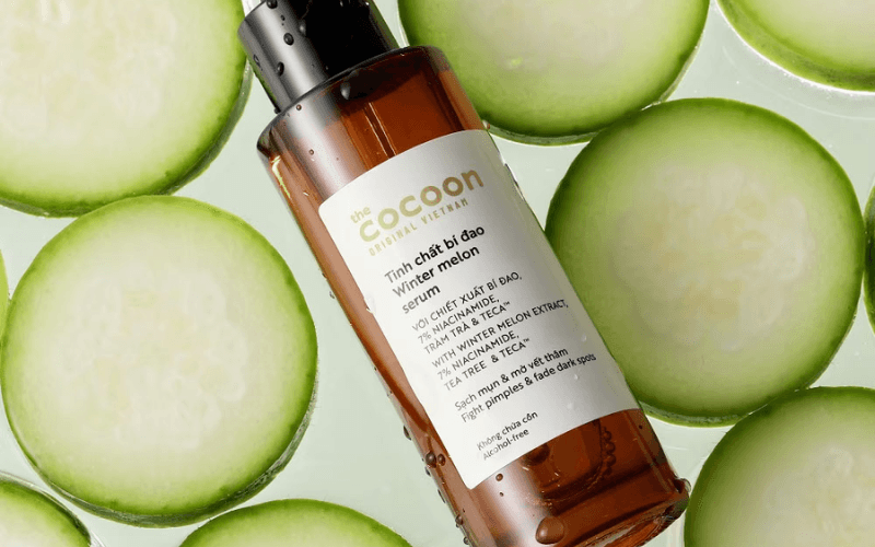 Serum cho bà bầu Cocoon tinh chất bí đao hỗ trợ kháng khuẩn và điều tiết dầu, sản phẩm phù hợp cho mẹ bầu gặp tình trạng mụn nhẹ
