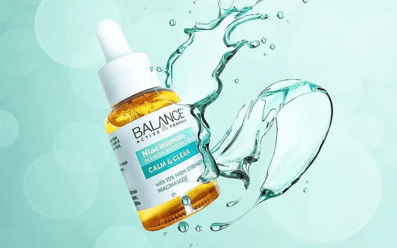 Serum Balance Niacinamide Blemish Recovery hỗ trợ cải thiện tình trạng da xỉn màu, mụn, và lỗ chân lông to mà không gây kích ứng.