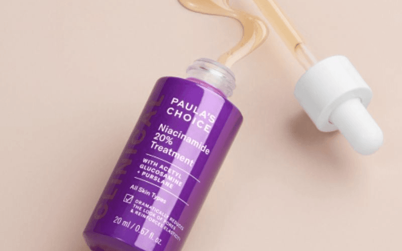 Serum chứa Niacinamide Paula's Choice Clinical Niacinamide 20% Treatment giúp thu nhỏ lỗ chân lông, làm đều màu da, cải thiện kết cấu da và hỗ trợ giảm thâm sau mụn
