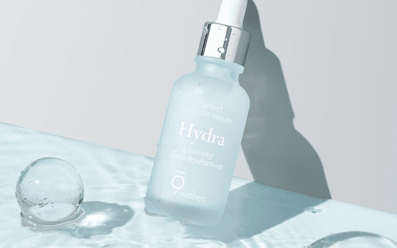 Serum HA 9Wishes Hydra Skin Ampule II giữ ẩm vượt trội và làm dịu da hiệu quả cho da dầu mụn