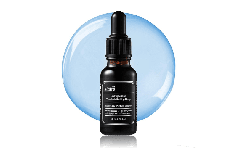 Klairs Midnight Blue Youth Activating Drop thiết kế chuyên biệt để cải thiện các dấu hiệu lão hóa, tăng độ đàn hồi và tái tạo làn da qua đêm
