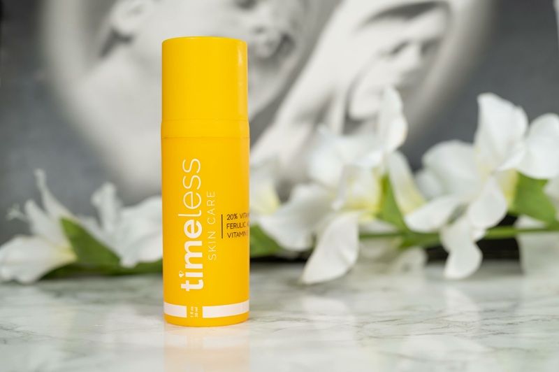 Timeless 20% Vitamin C + E Ferulic Acid Serum sử dụng nồng độ L-Ascorbic Acid (LAA) lên đến 20%