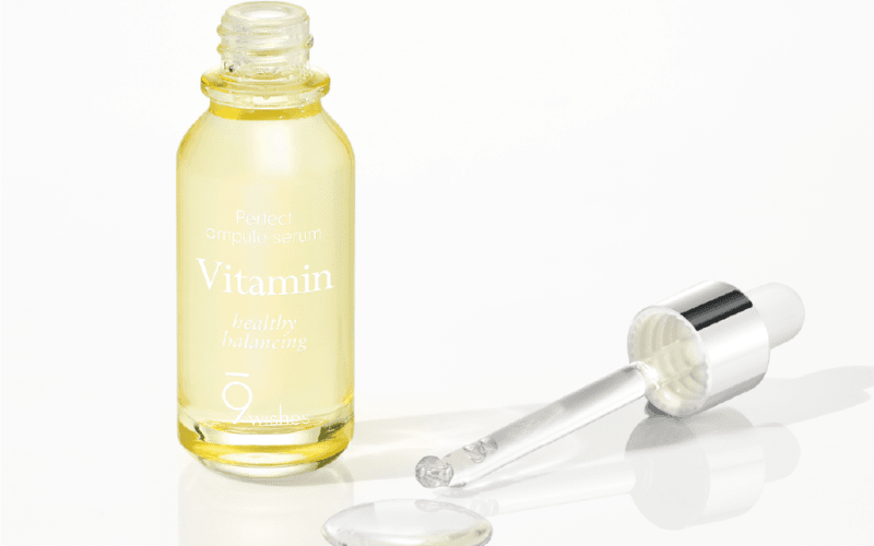 Serum Vitamin C Hàn Quốc 9Wishes Vitamin Healthy Balancing Ampule Serum giúp làm sáng da, giảm thâm và tăng sức đề kháng cho da nhạy cảm