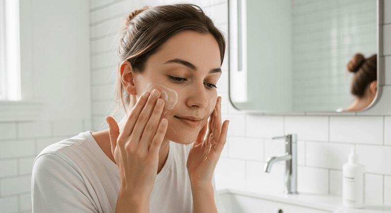 Làm sạch là bước khởi đầu quan trọng trong quy trình skincare cho da khô