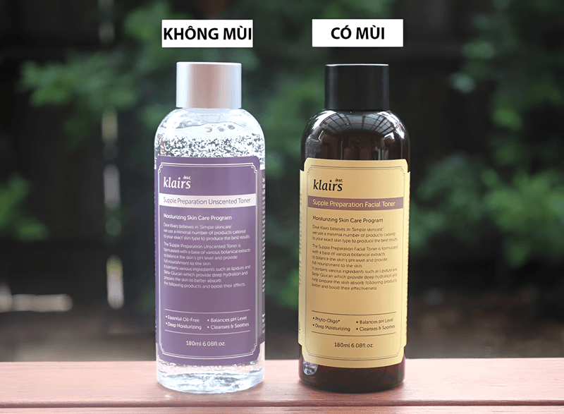 Mùi hương cũng là yếu tố được nhiều người cân nhắc khi lựa chọn giữa hai phiên bản toner Klairs